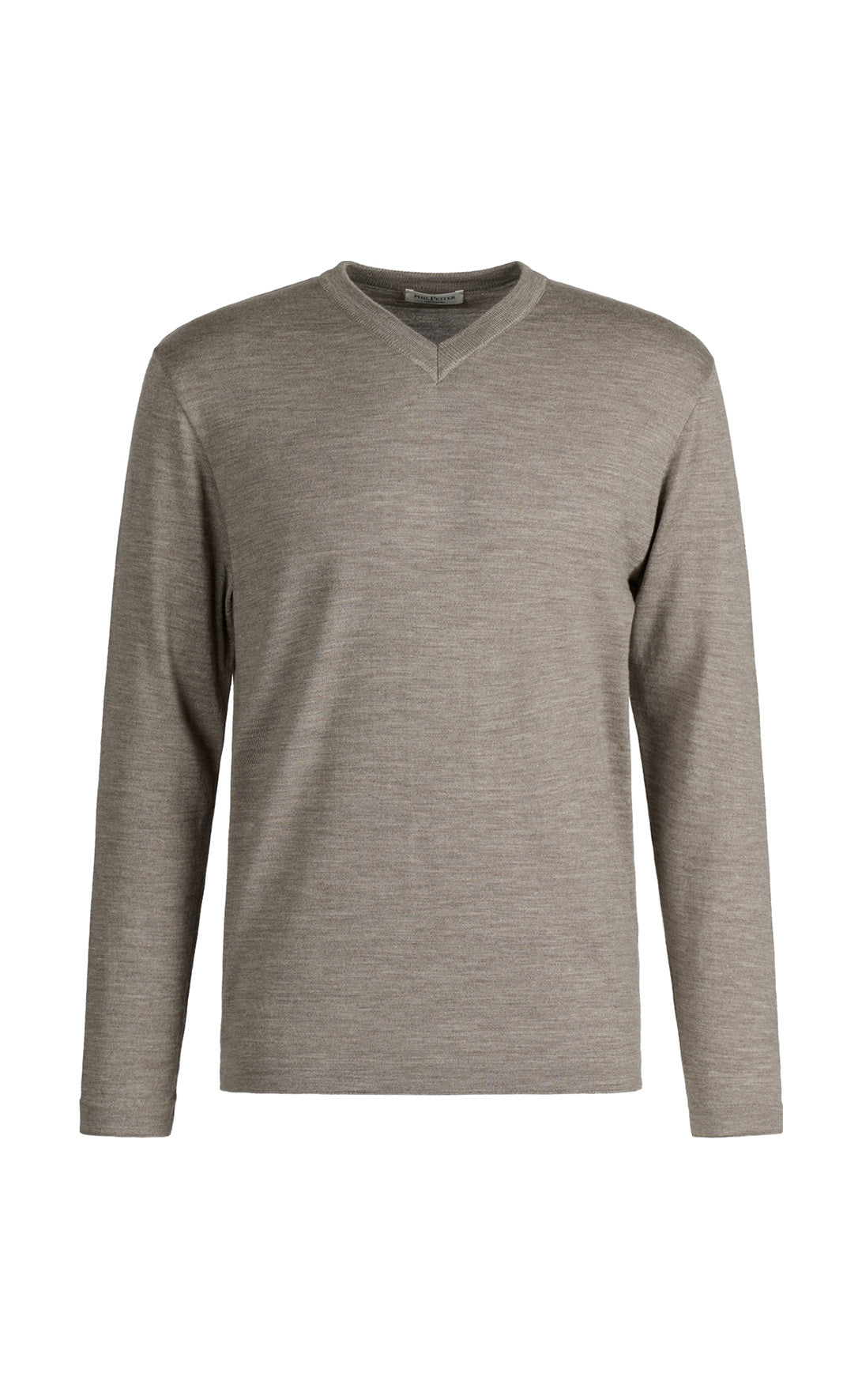 Elegant V-neck sweater in a premium yarn blend: merino wool and silk, regular fit