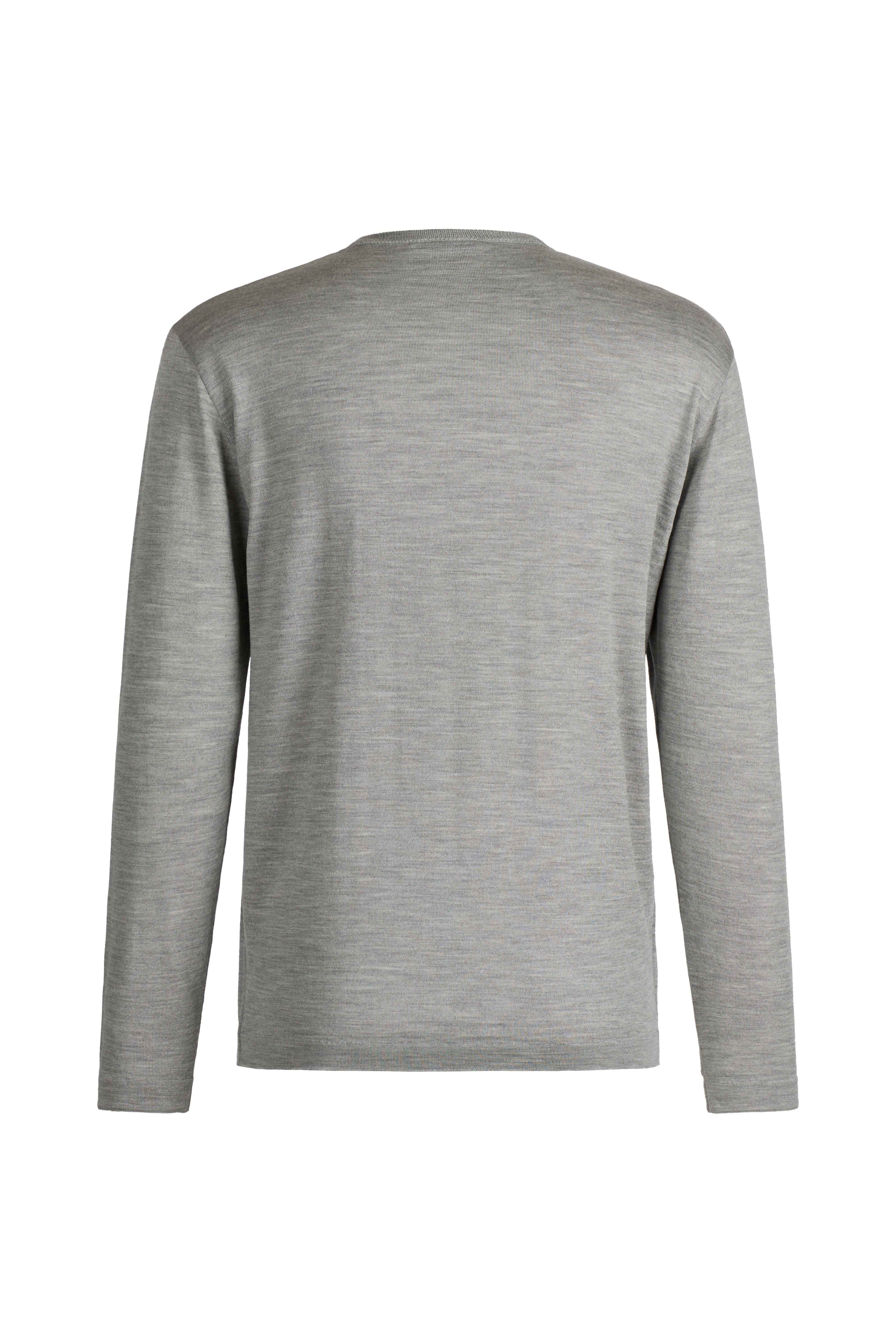 Eleganter V-Pullover aus feinster Garnmischung: Merinowolle und Seide, regular fit