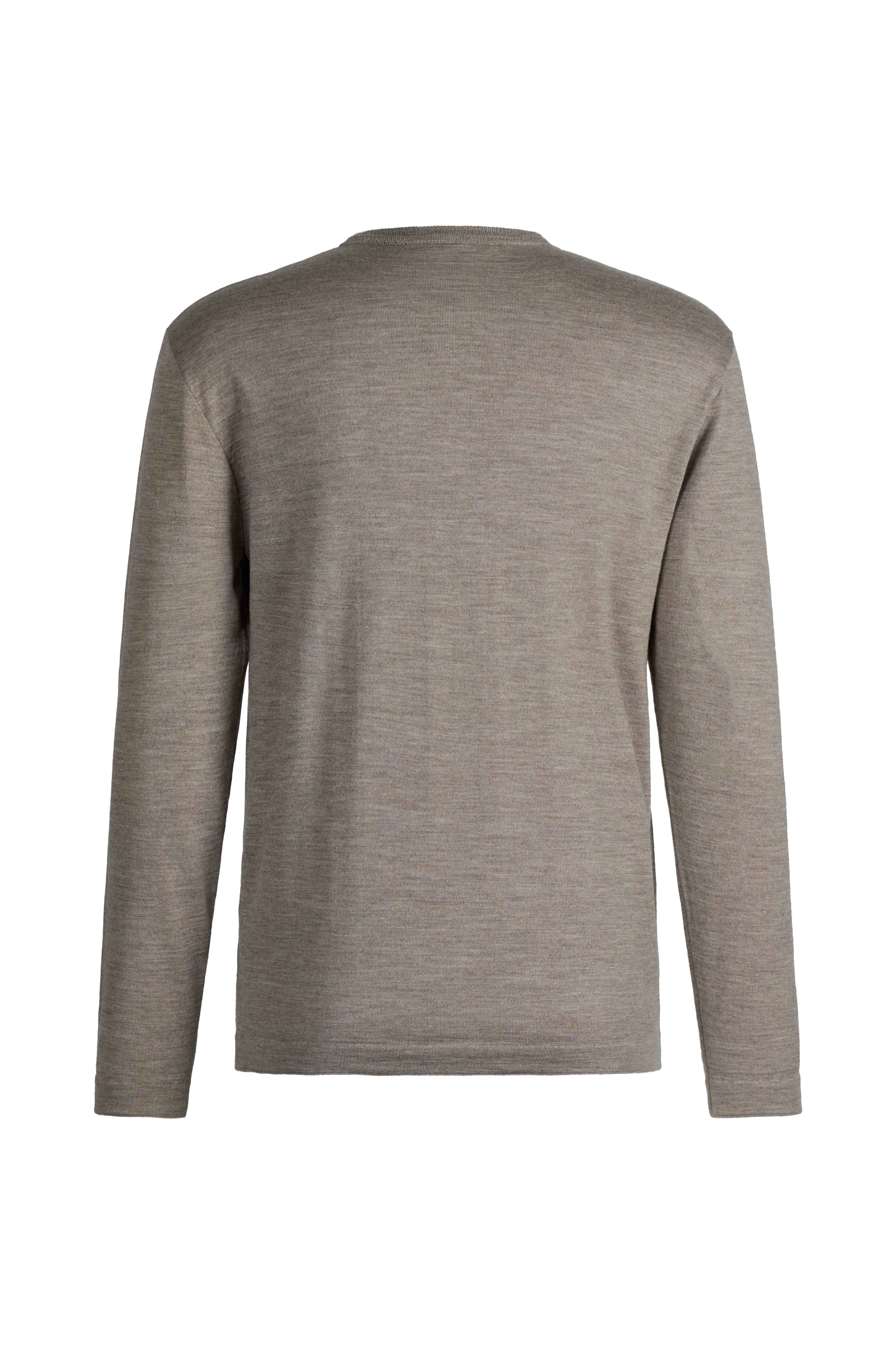 Eleganter V-Pullover aus feinster Garnmischung: Merinowolle und Seide, regular fit