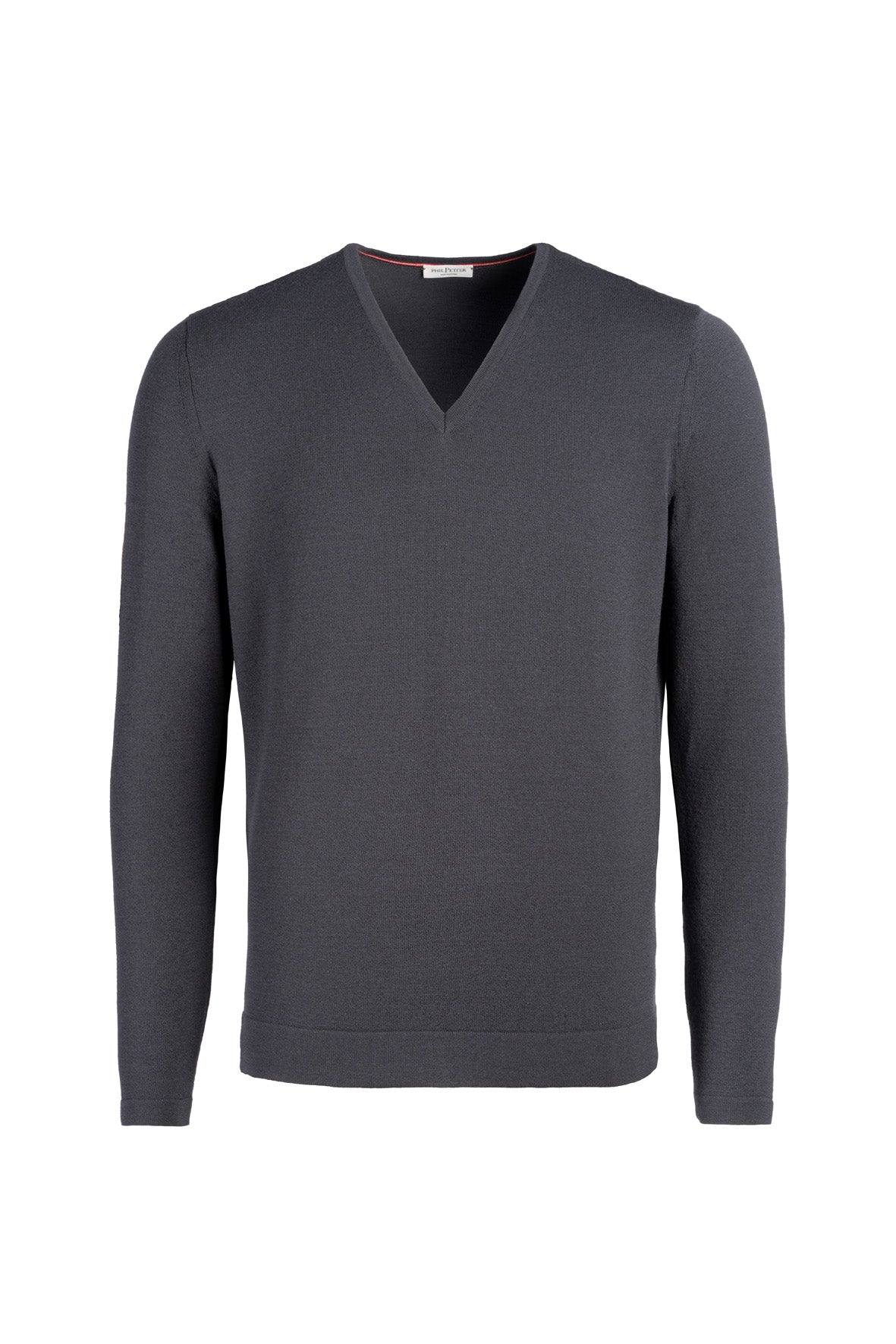 V-neck sweater made of stretchy merino wool