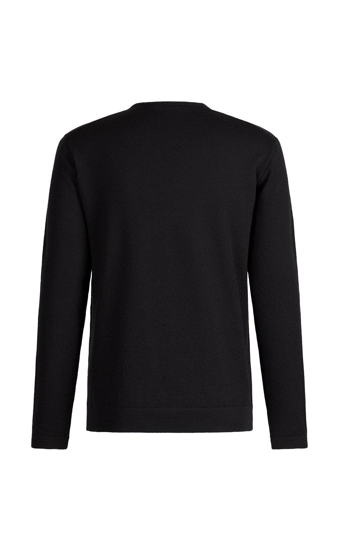 Merino wool V-neck sweater with functional stretch content