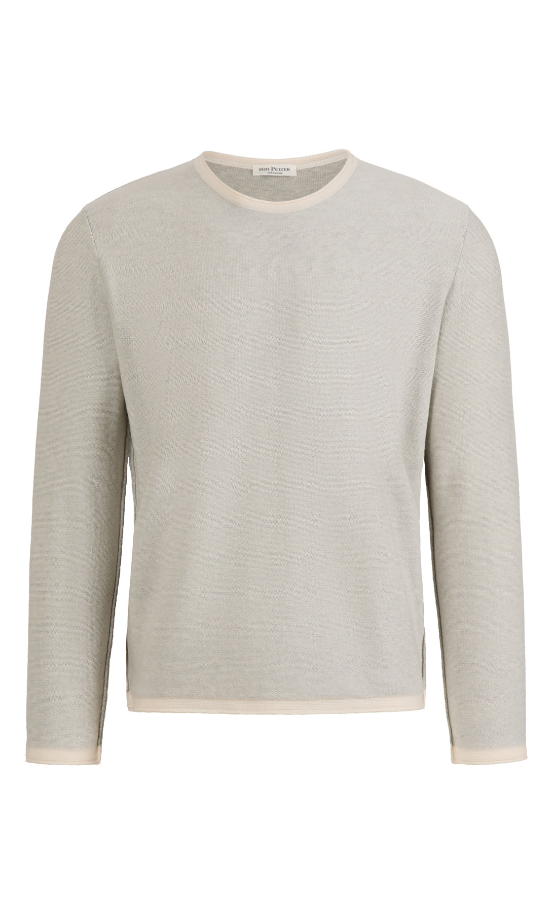 Super soft double-face sweater: merino on the outside, cotton on the inside, relaxed fit