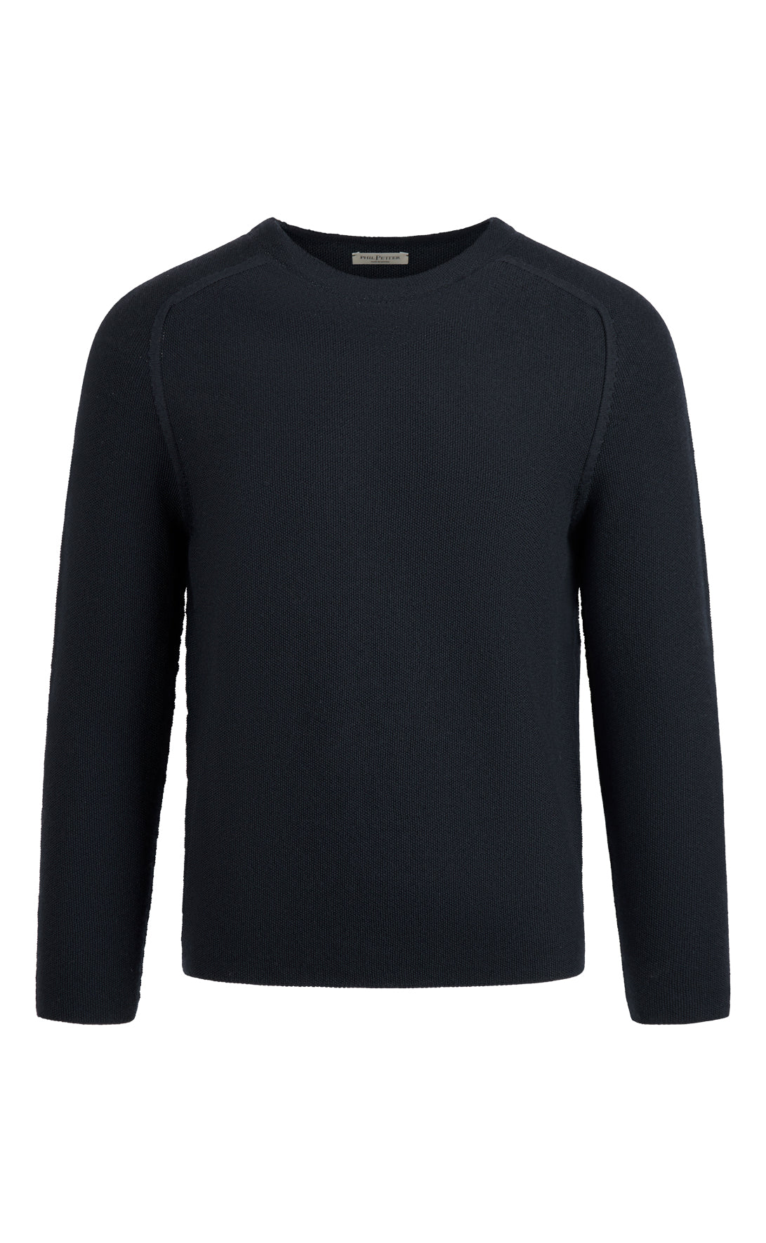 Seamlessly knitted sweater with rice grain structure made of 100% merino wool, regular fit