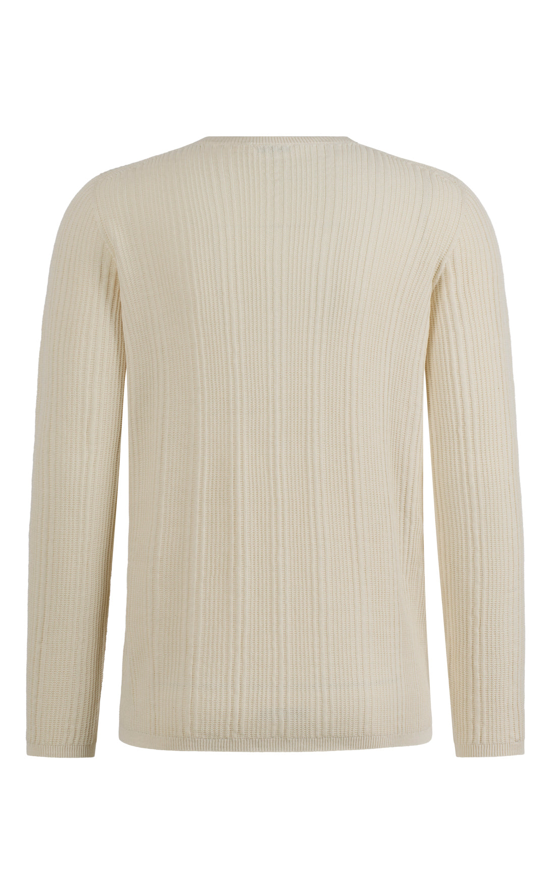 Finest cotton round neck sweater, seamless, relaxed fit