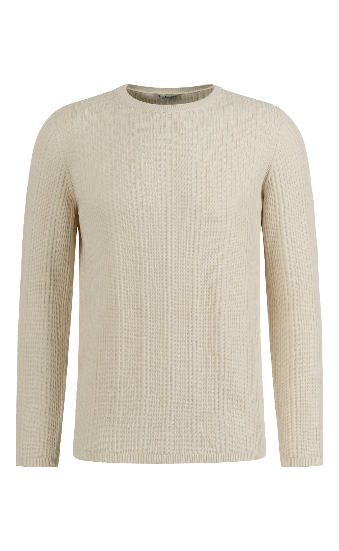 Finest cotton round neck sweater, seamless, relaxed fit