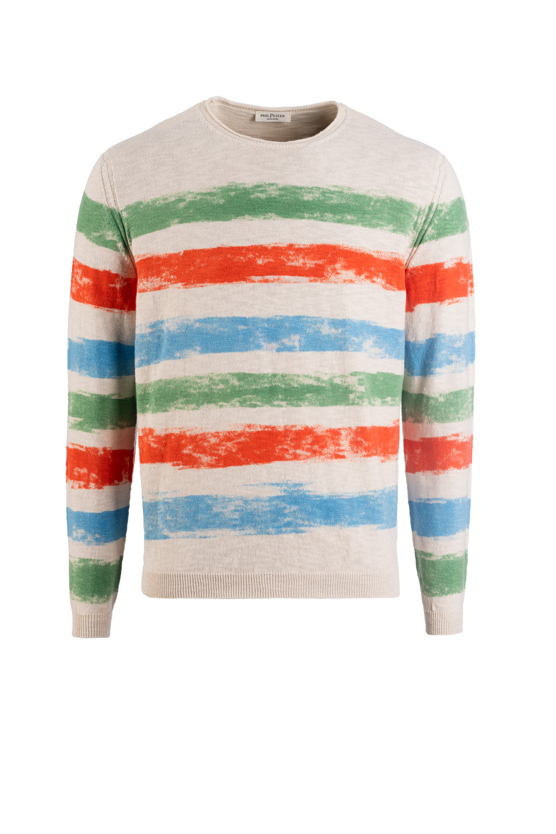 Unikat: Handbemalter Pullover aus weicher Baumwolle, Relaxed Fit