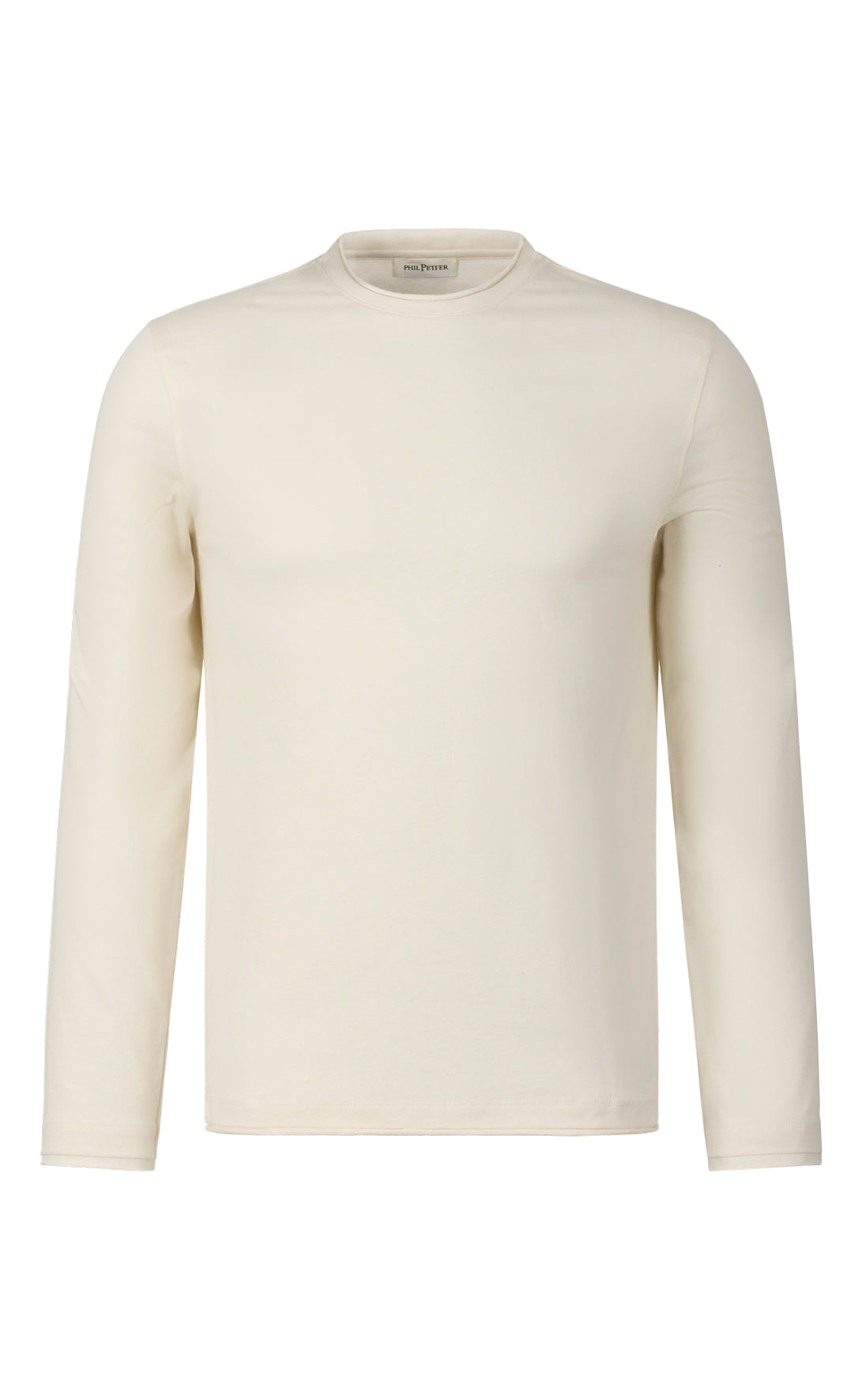 Long-sleeve shirt in the finest Pima cotton jersey, regular fit