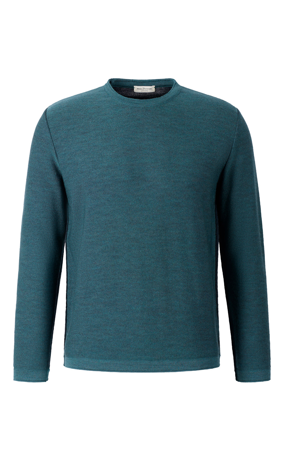 Leichter Doubleface-Pullover: außen Merino-, innen Baumwolle, relxed fit