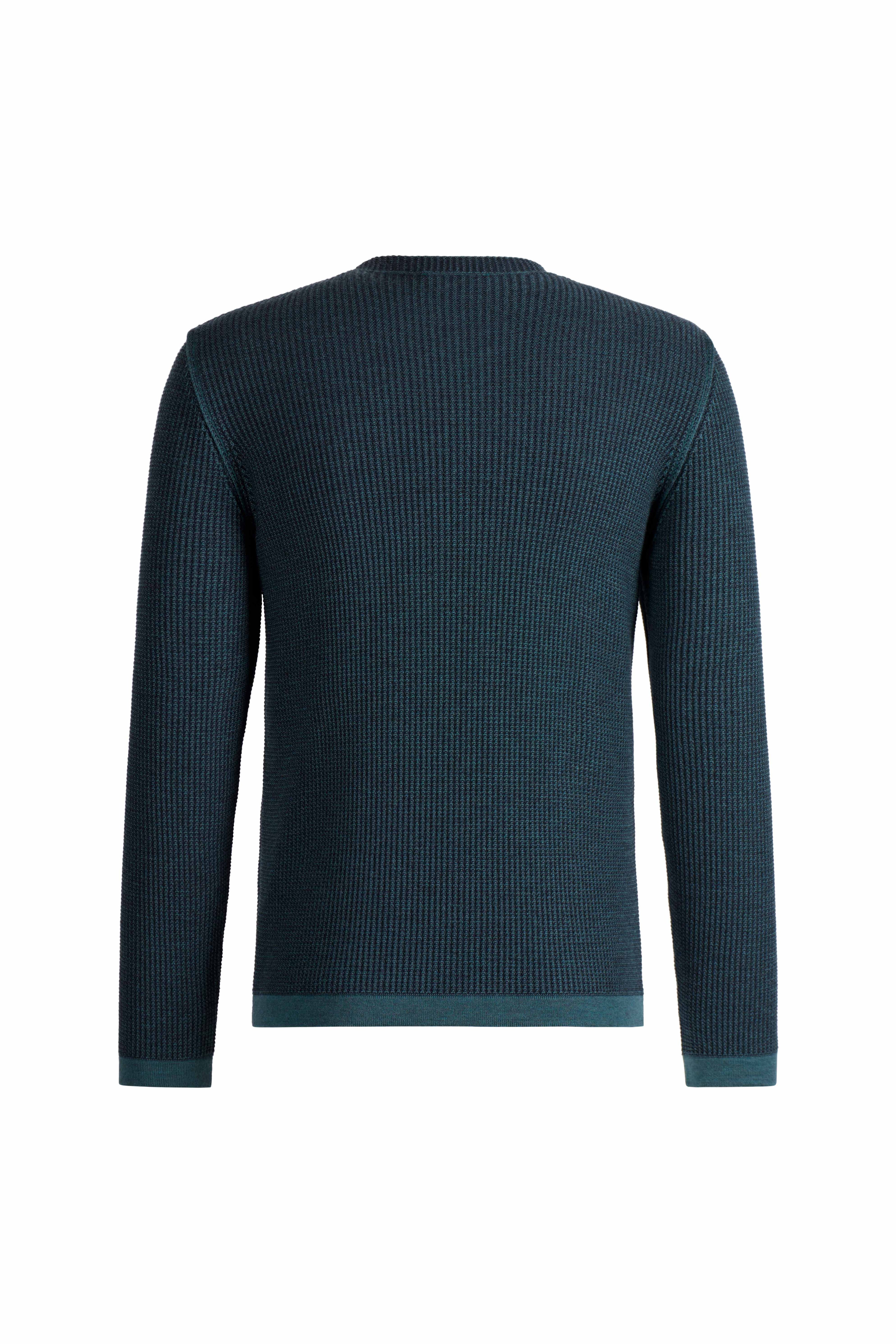 Sportlicher Two-tone Pullover aus Merino-Baumwollmix, relaxed fit