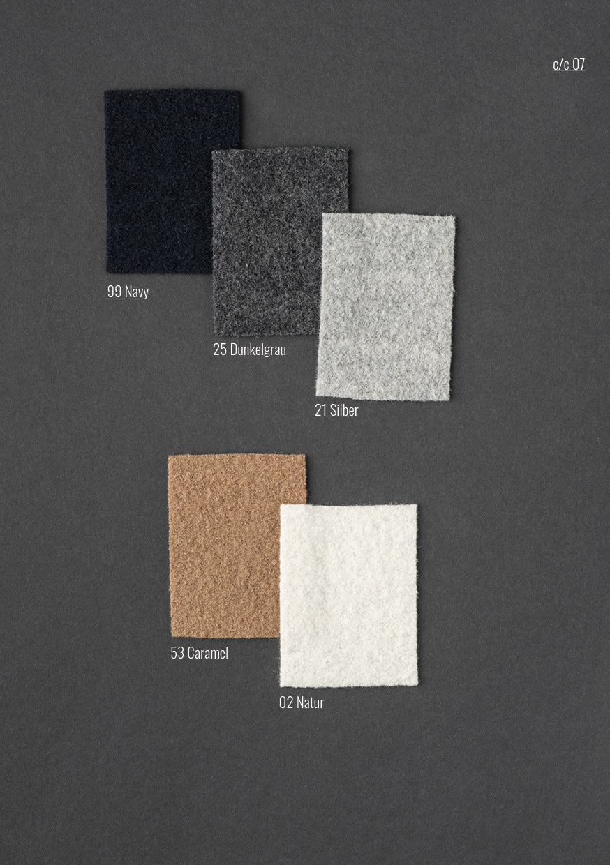 Blouson aus 100% gewalkter Merinowolle mit Strickkragen, relaxed fit