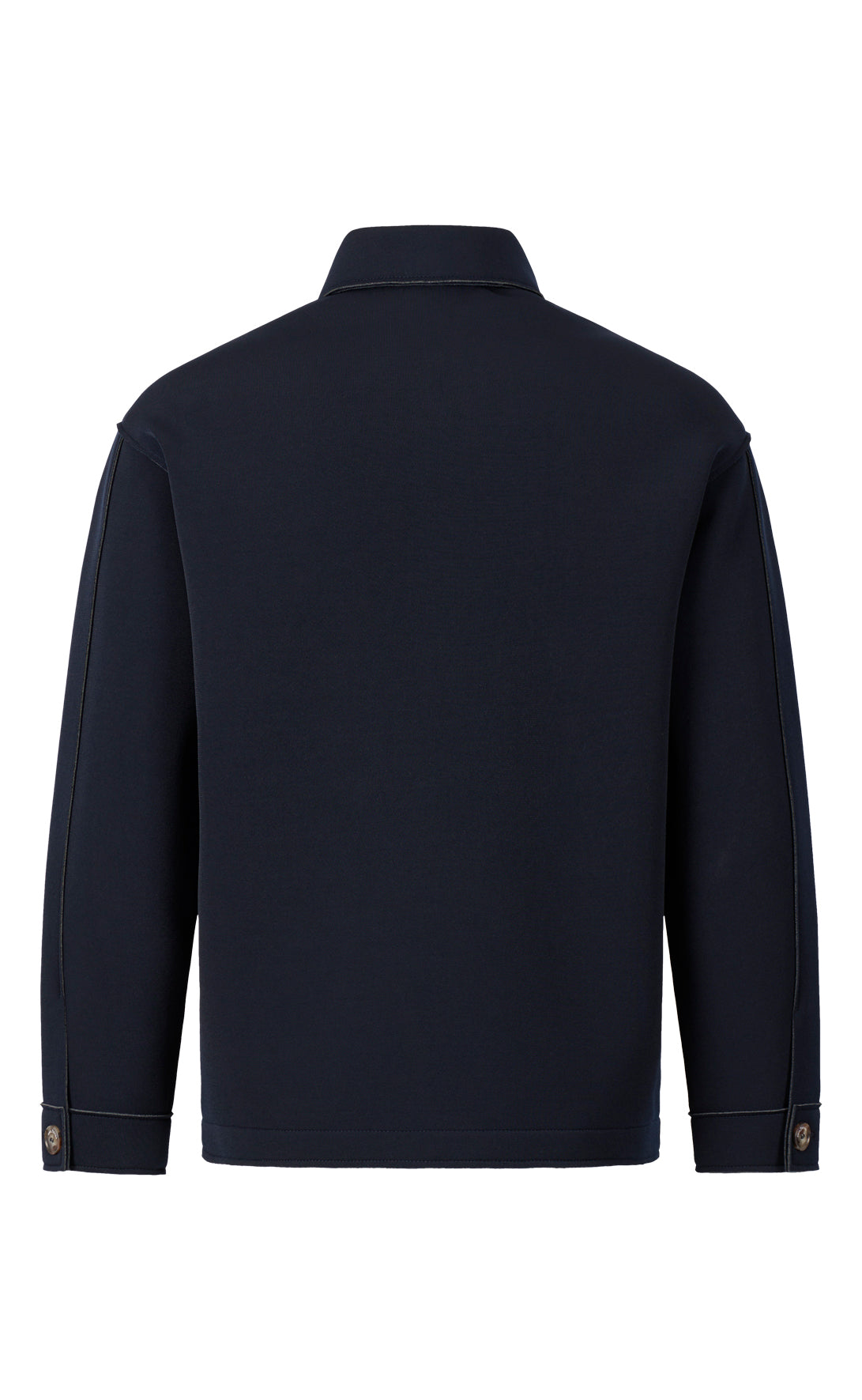 Overshirt aus gebondetem Stretch-Jersey, innen weiche Viskose, Relaxed Fit