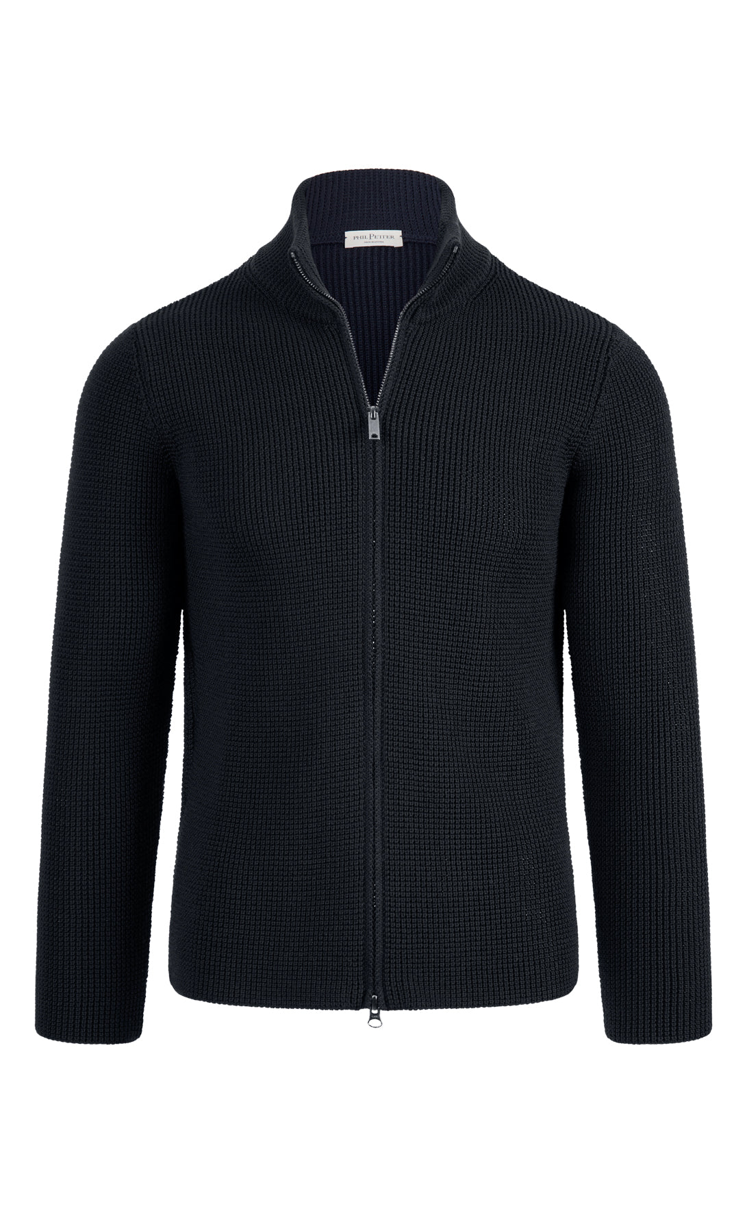 Zip jacket made of >10,000m finest Merino wool, regular fit