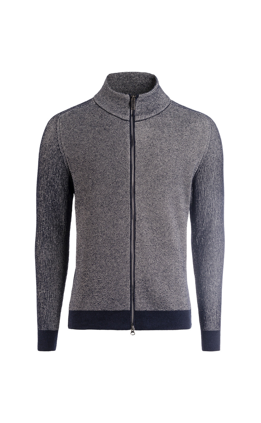 Zippjacke aus leichtem Baumwoll-Bouclé, Relaxed Fit