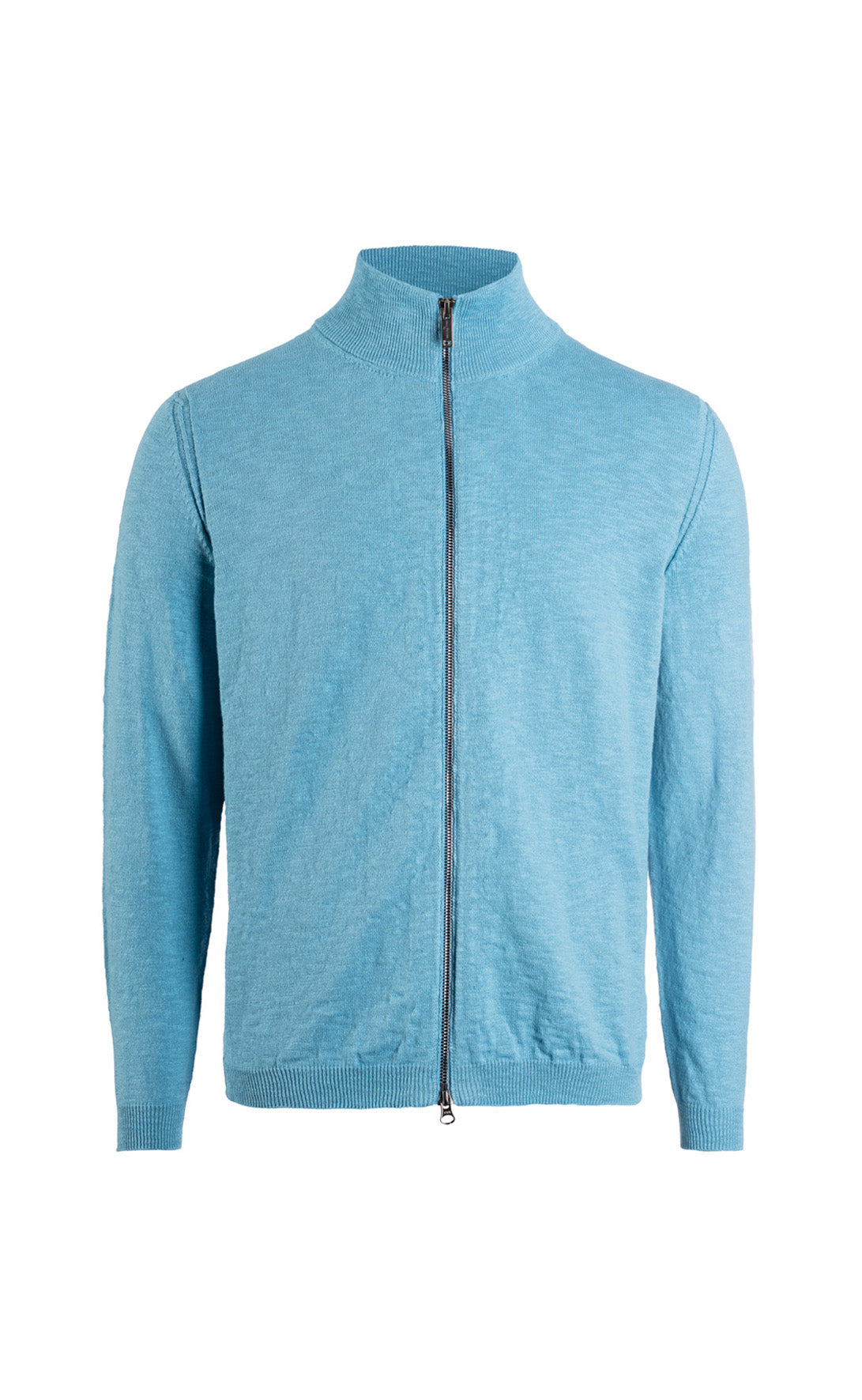 Zipper jacket made from soft cotton flame yarn, relaxed fit