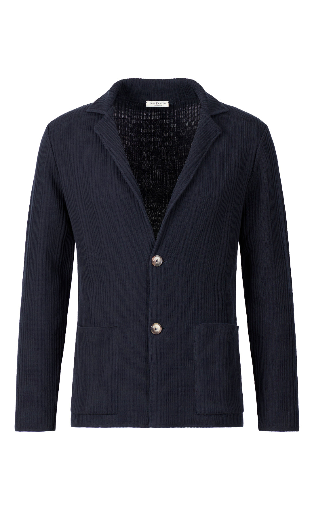 Knitted blazer made from the finest cotton, seersucker knit, accurate fit