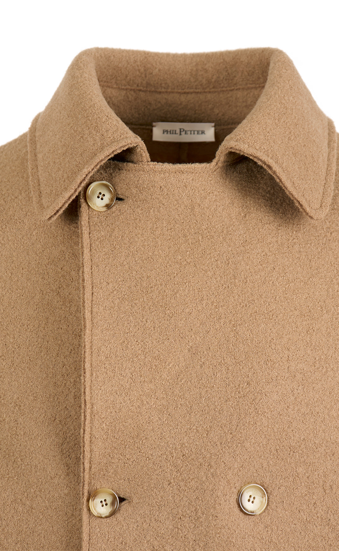 Caban jacket made of 100% felted merino wool, relaxed fit