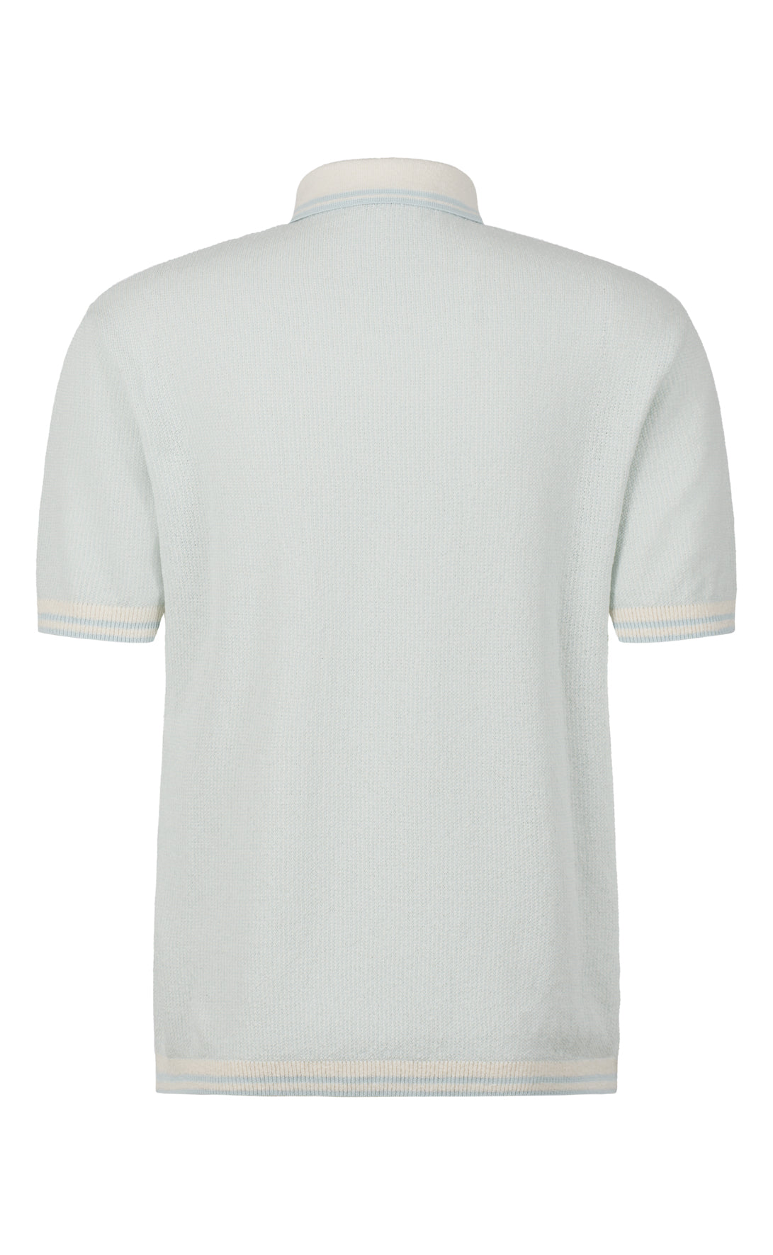 Polo shirt in piqué knit made of cotton bouclé, short sleeve, regular fit