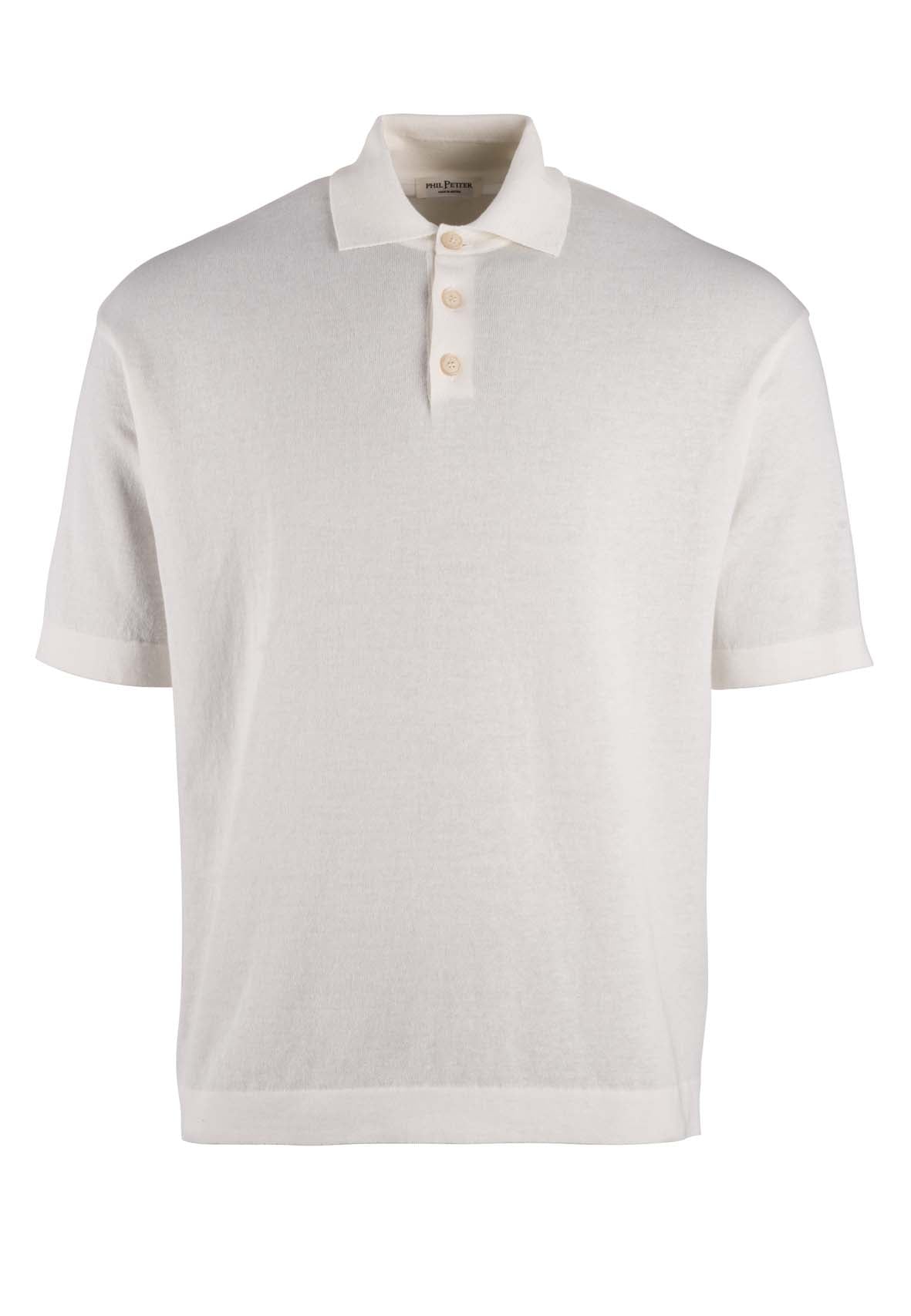 Strick-Polo-Shirt aus feinster Baumwolle, kurzarm, Relaxed Fit