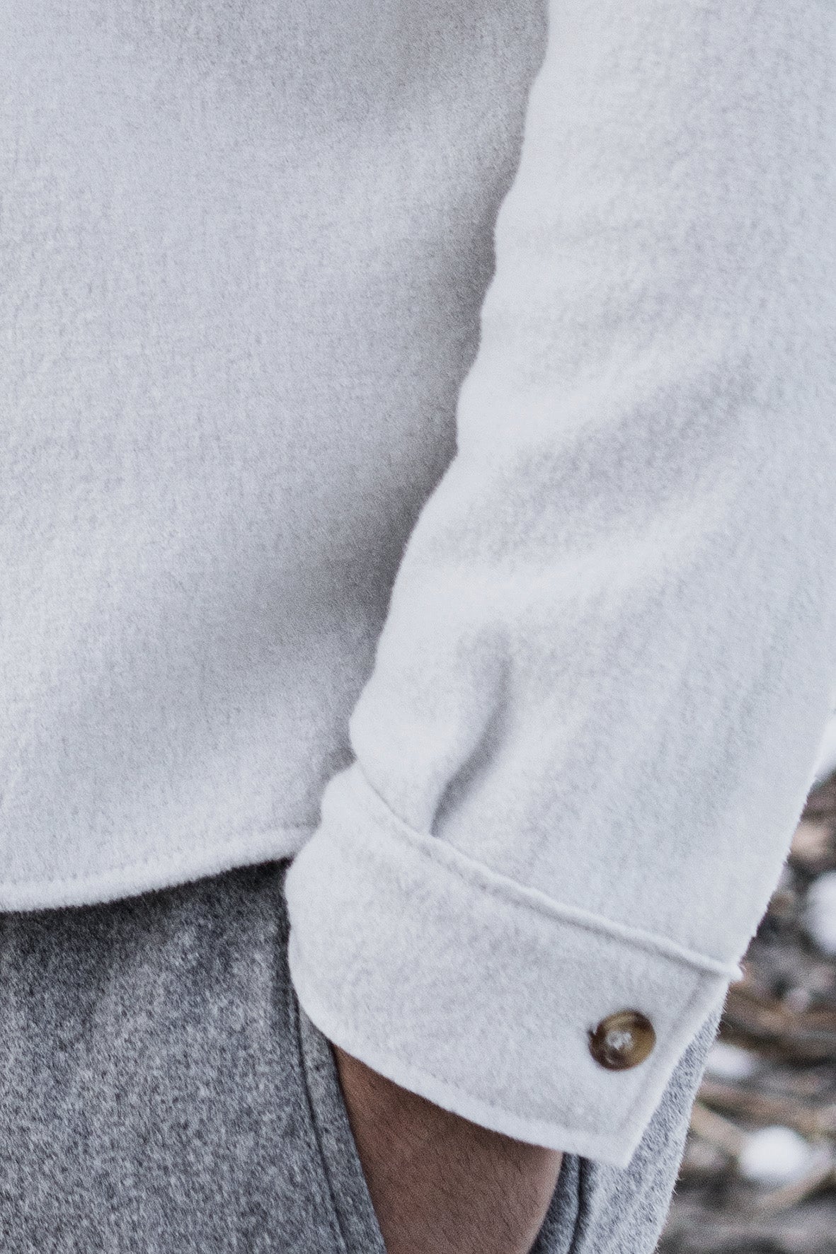 overshirt made of merino wool