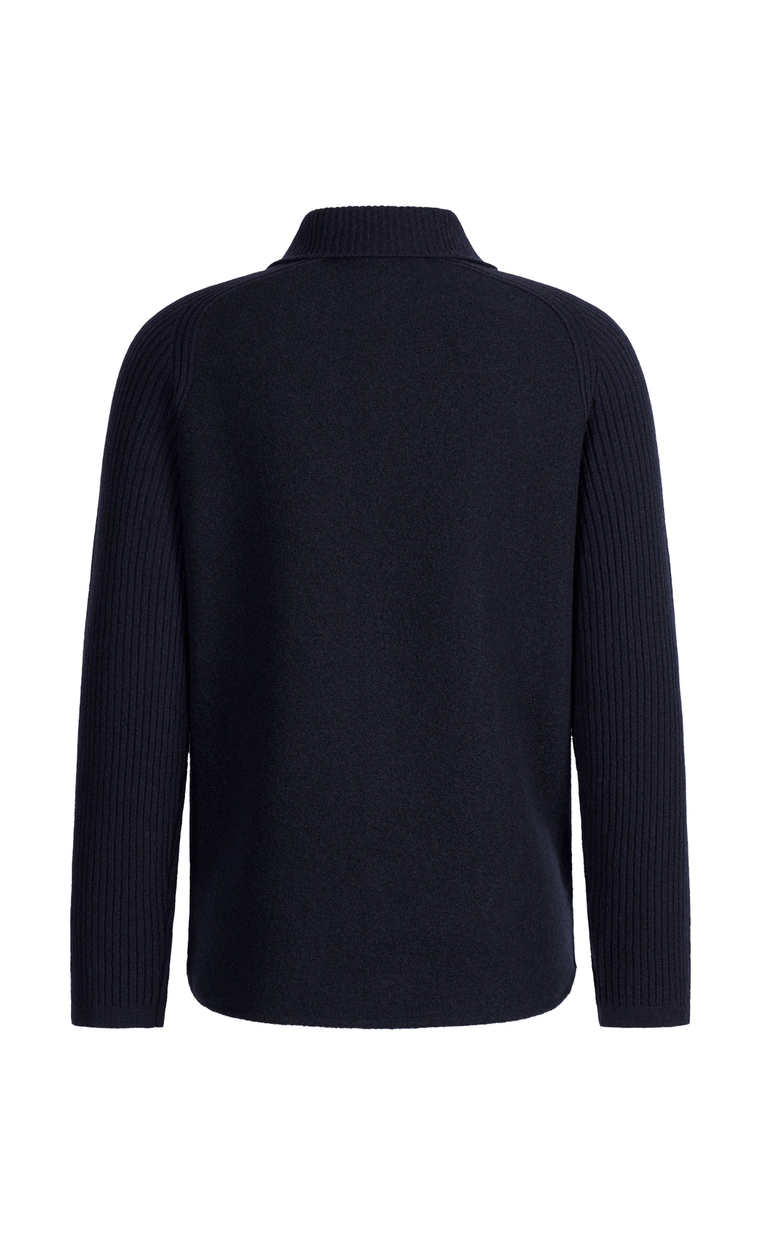 Charakterstarkes Overshirt aus Walk und Rippenstrick, relaxed fit