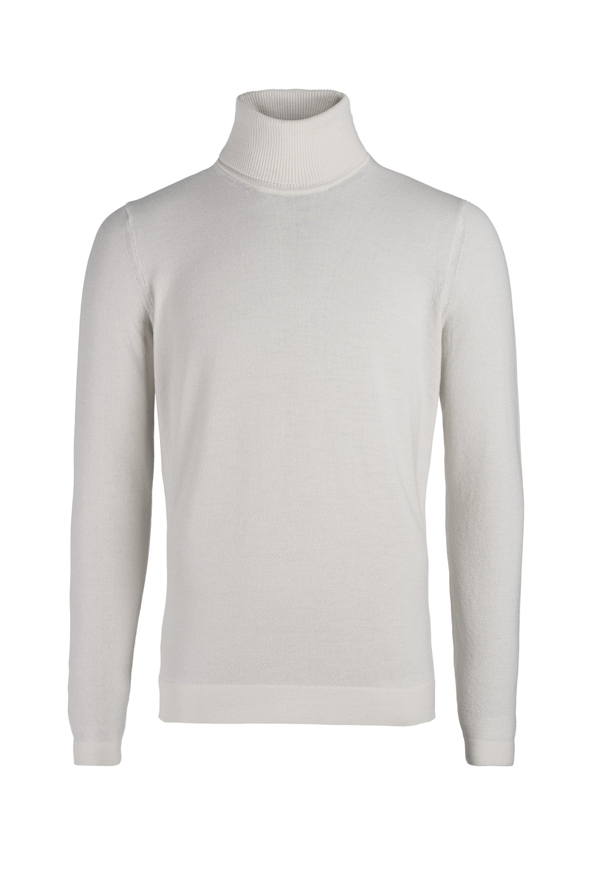 Rollkragen-Pullover aus Merinowolle mit Stretchanteil