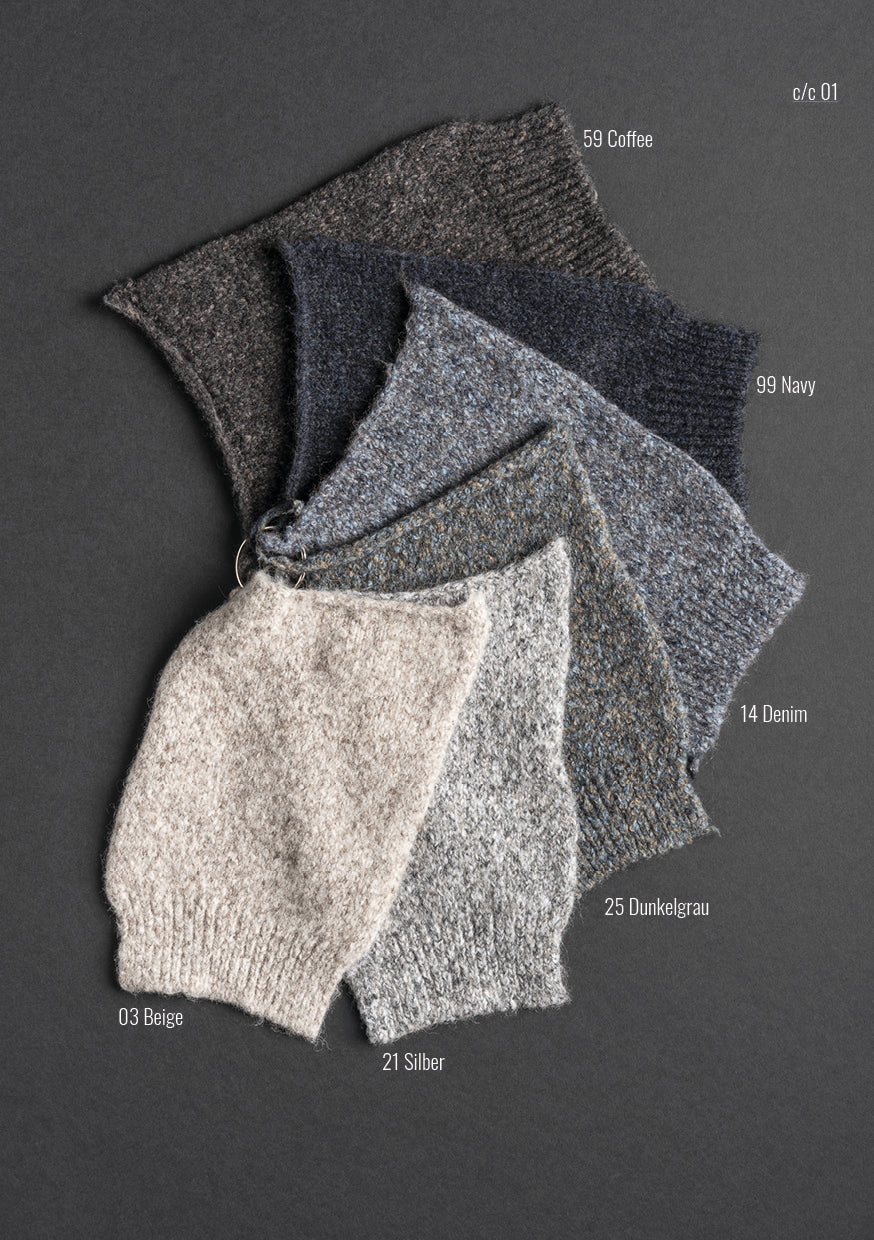 Super soft turtleneck sweater in tweed look, relaxed fit