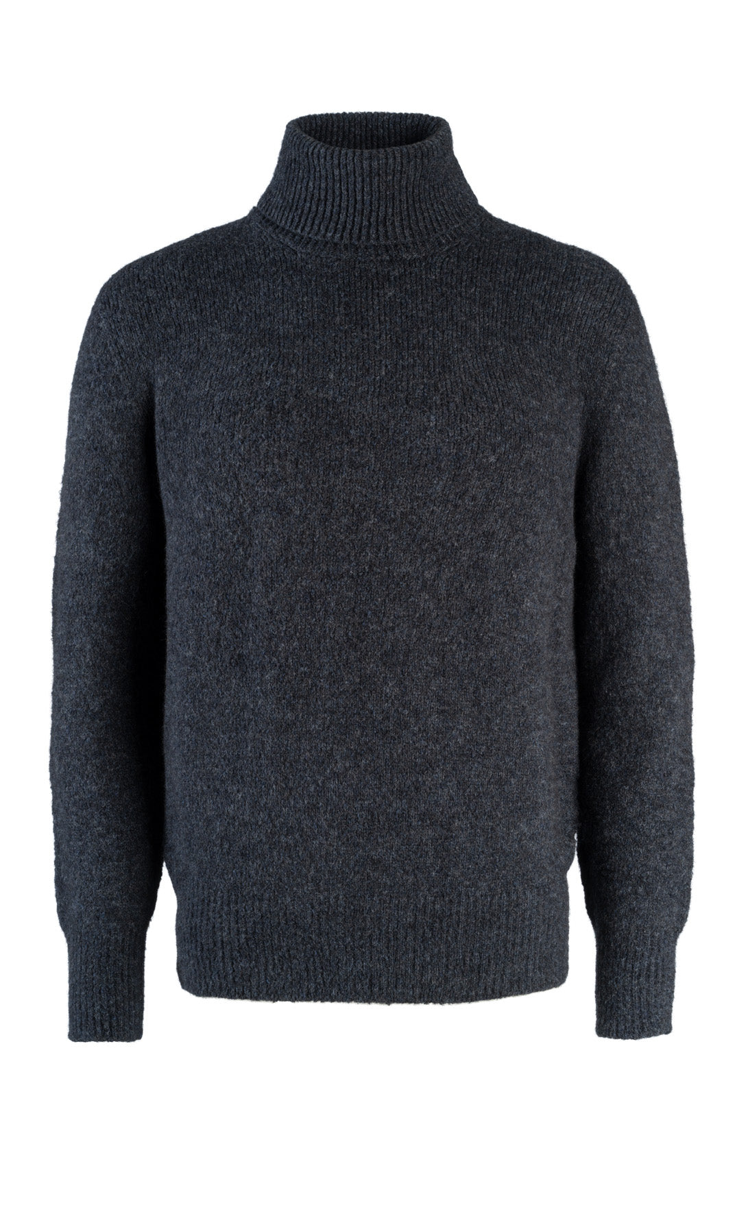 Seamless gestrickter Rollkragen-Pullover aus supersoftem Tweedgarn, relaxed fit