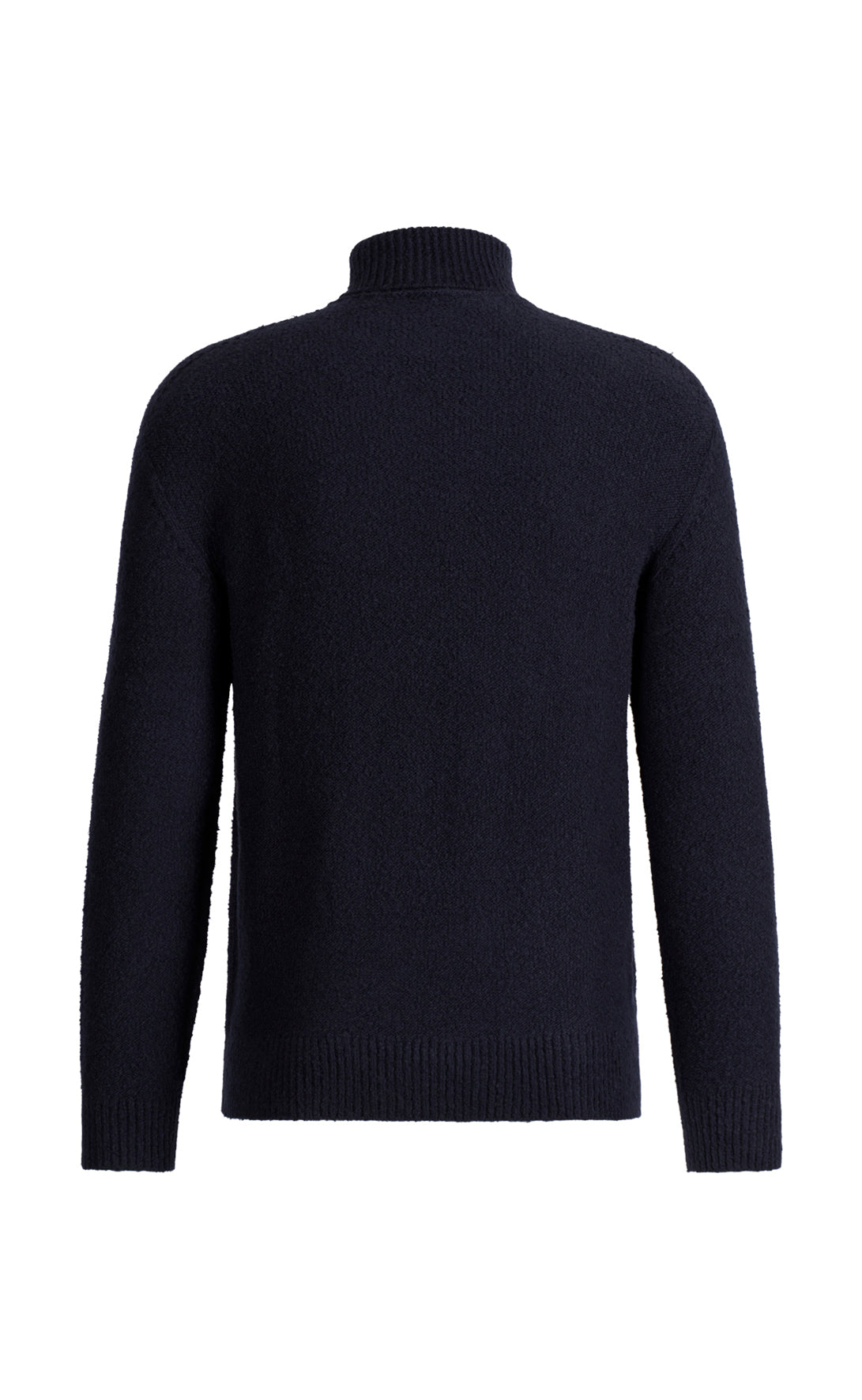 Seamless turtleneck sweater in skin-friendly winter cotton, relaxed fit