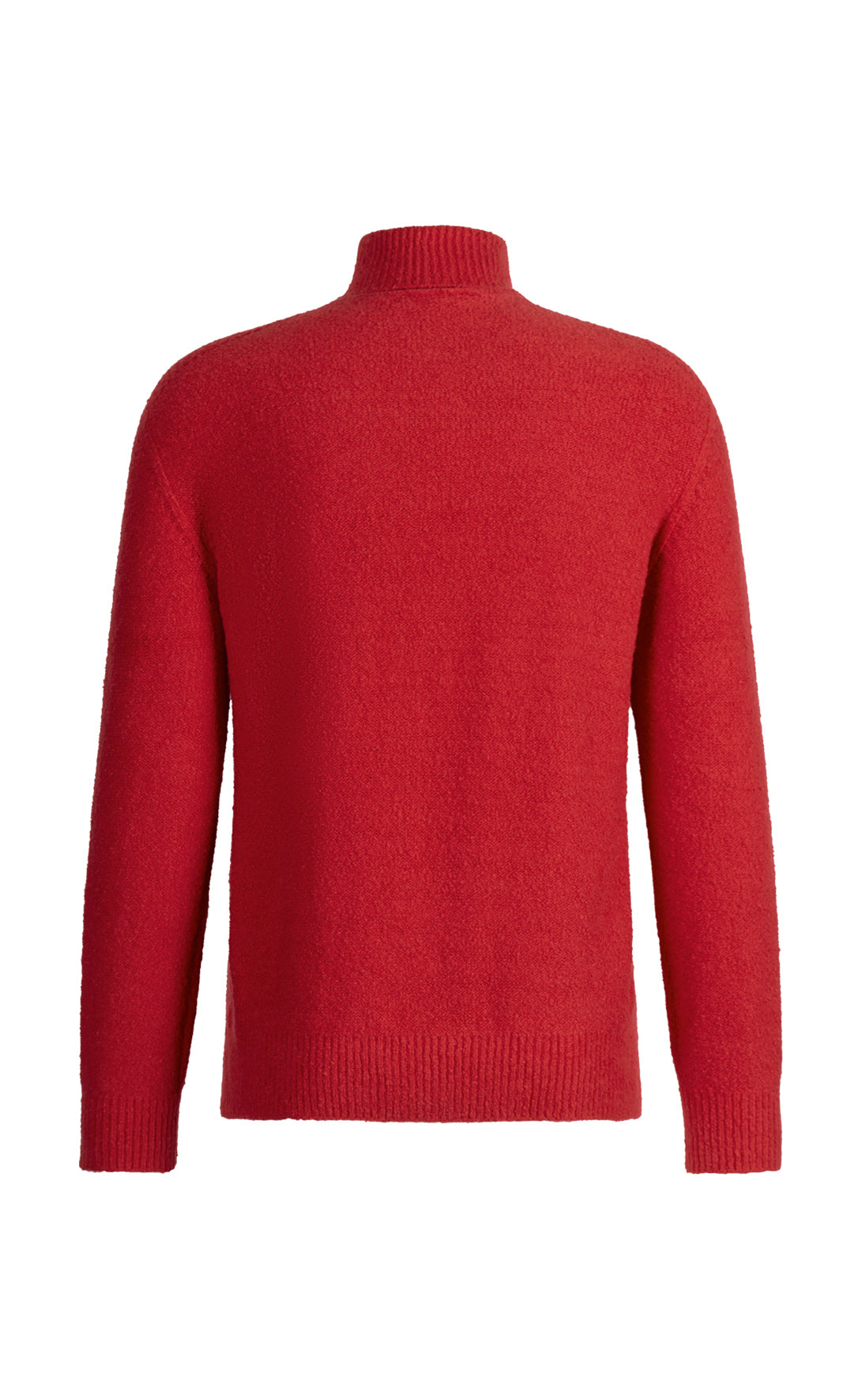 Seamless turtleneck sweater in skin-friendly winter cotton, relaxed fit