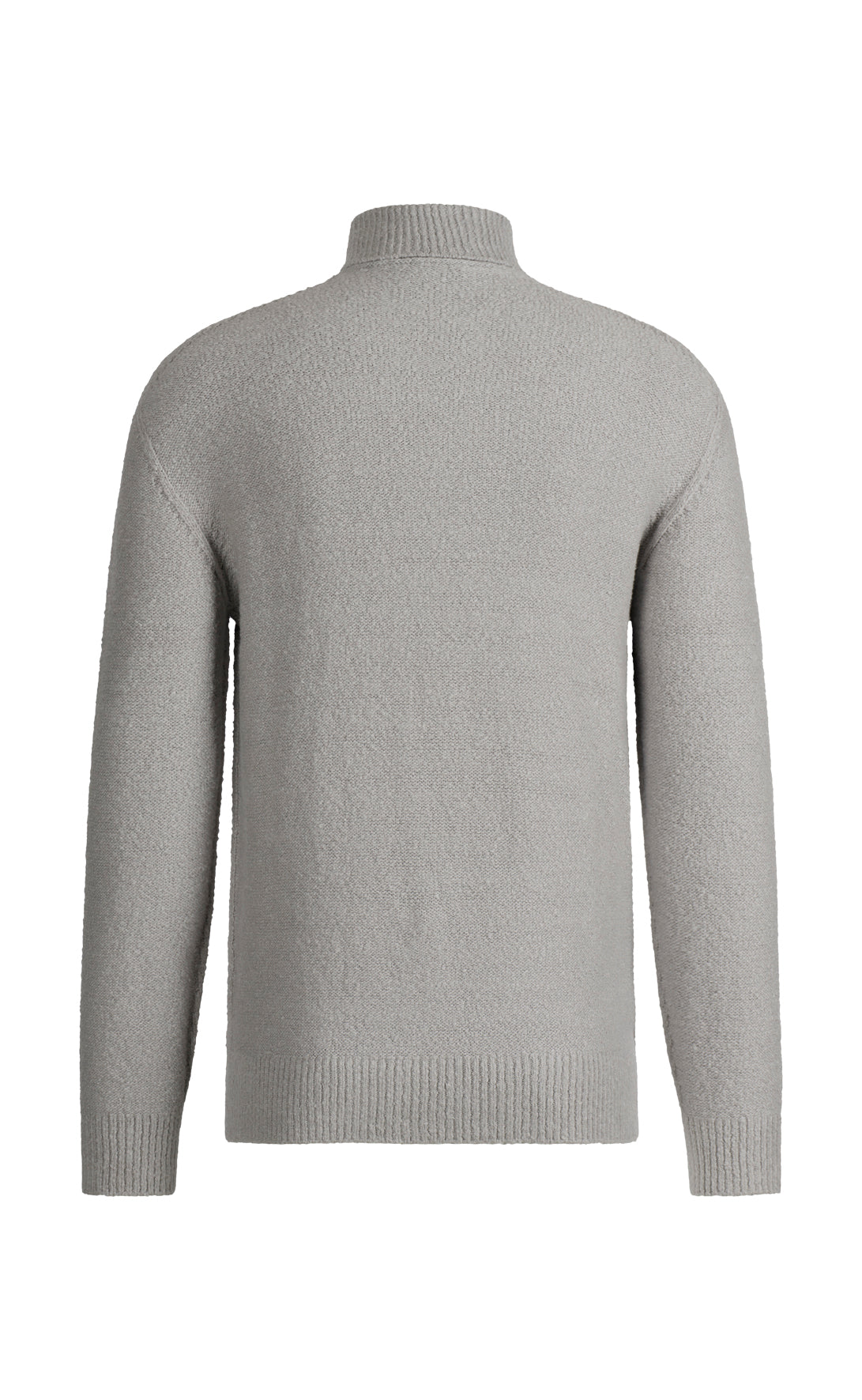 Seamless turtleneck sweater in skin-friendly winter cotton, relaxed fit