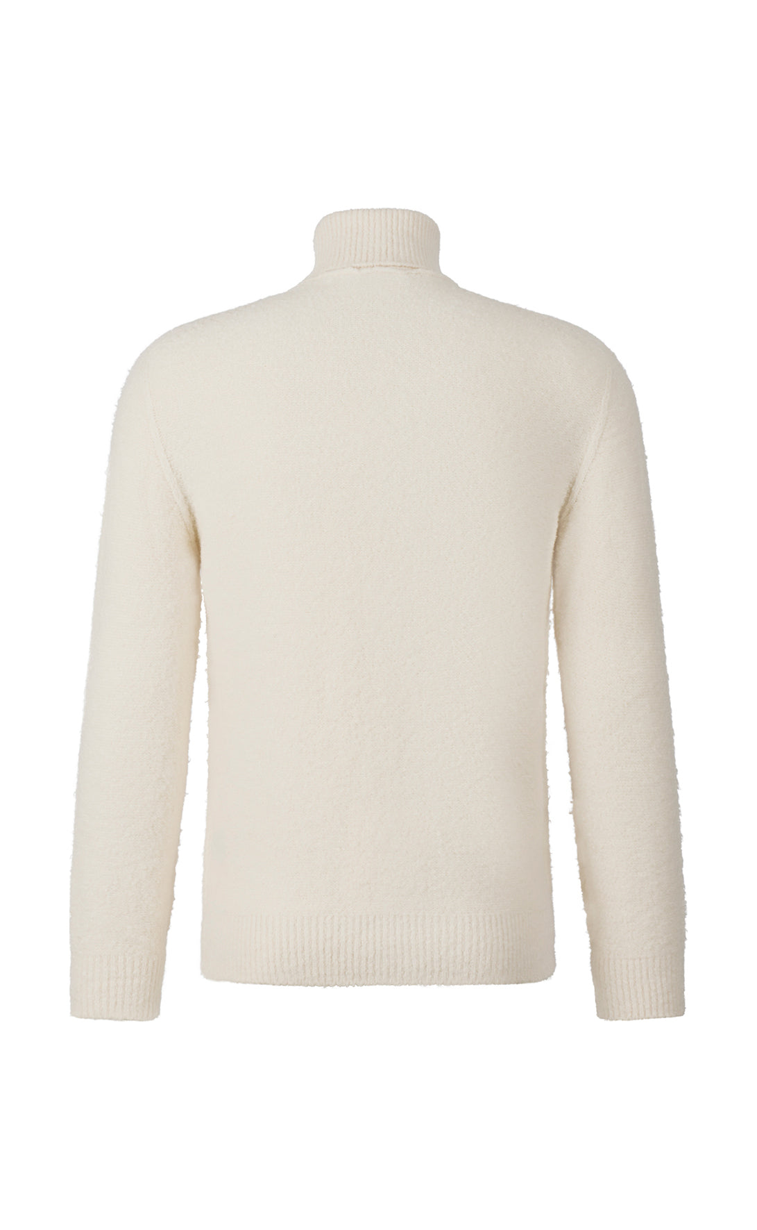 Seamless turtleneck sweater in skin-friendly winter cotton, relaxed fit
