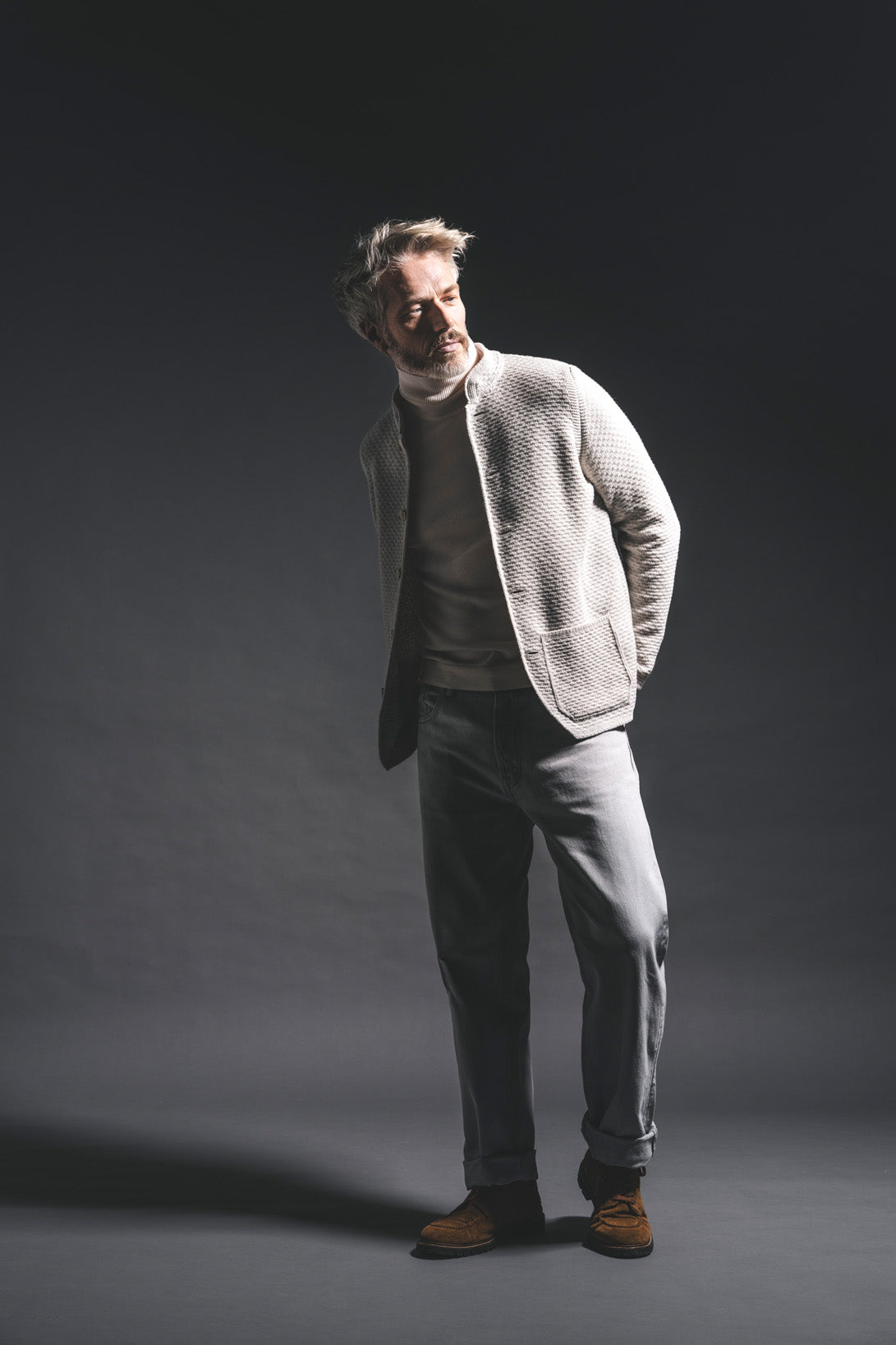 Super komfortabler Rollkragen-Pullover aus Merinowolle mit funktionalem Stretchanteil, regular fit