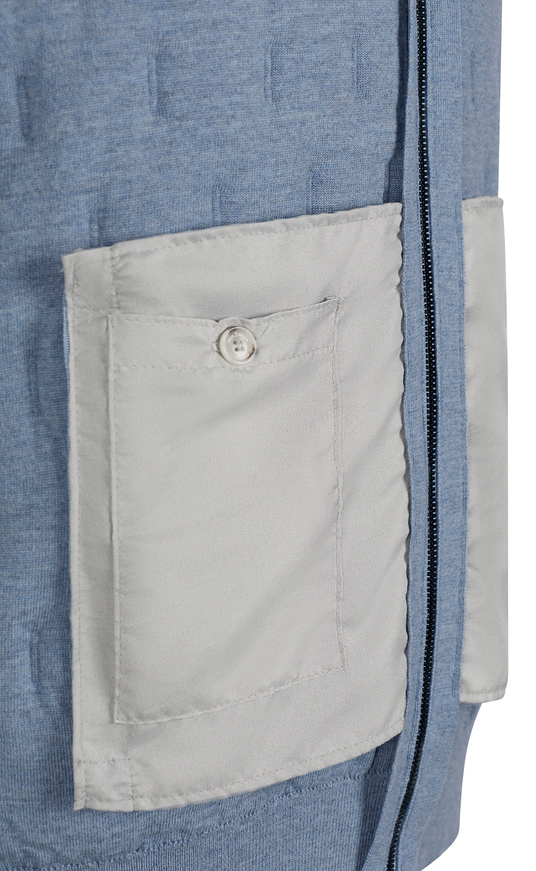 Innovative Zippgilet in Steppoptik aus feinster Merinowolle, relaxed fit