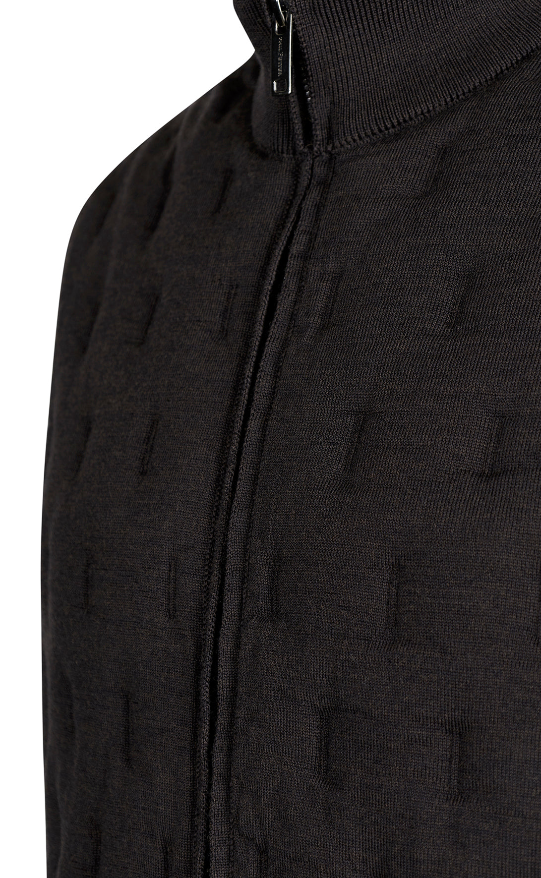 Innovative Zippgilet in Steppoptik aus feinster Merinowolle, relaxed fit