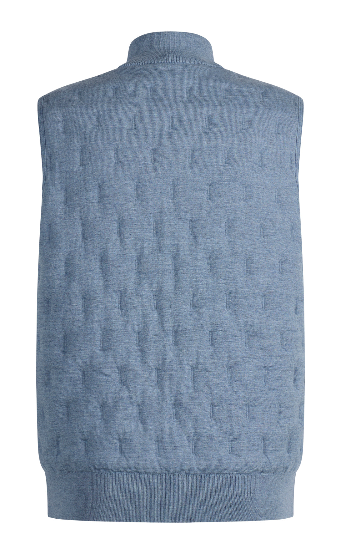 Innovative Zippgilet in Steppoptik aus feinster Merinowolle, relaxed fit