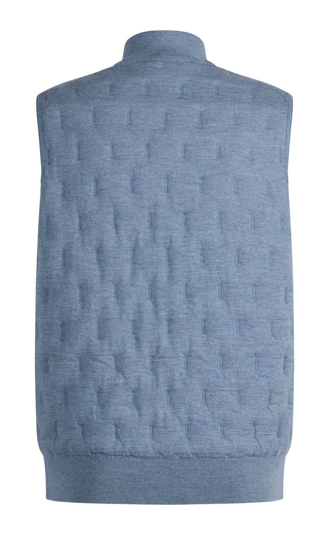 Innovative Zippgilet in Steppoptik aus feinster Merinowolle, relaxed fit