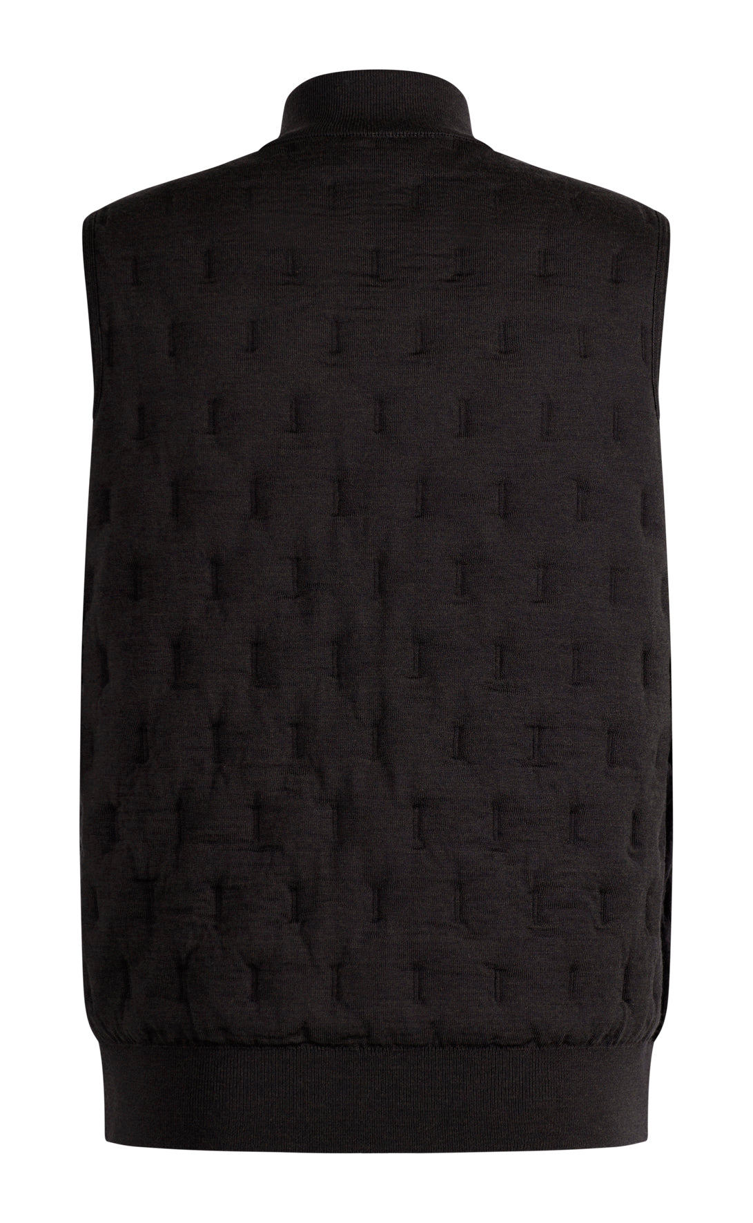 Innovative Zippgilet in Steppoptik aus feinster Merinowolle, relaxed fit