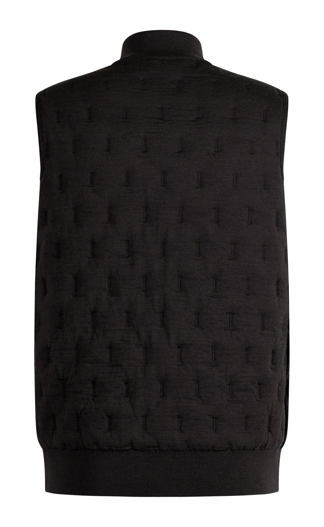 Innovative Zippgilet in Steppoptik aus feinster Merinowolle, relaxed fit