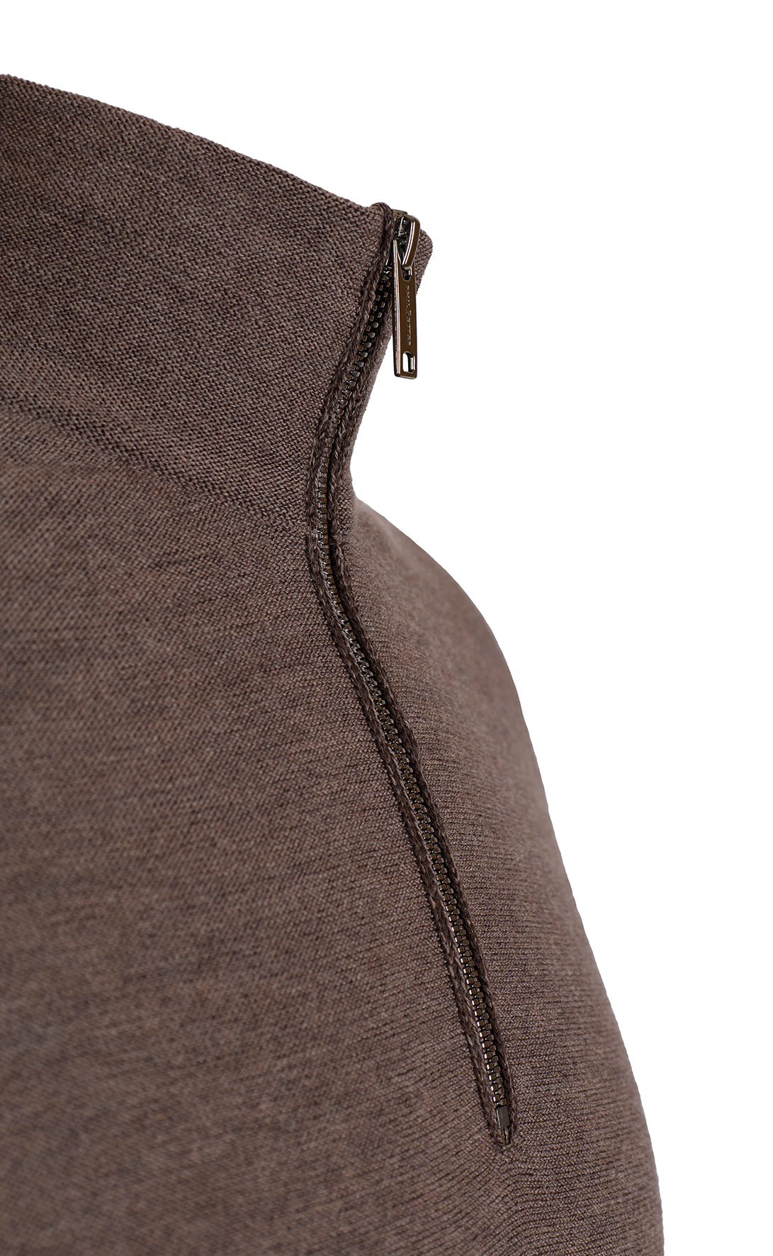 Leichter Doubleface-Zipptroyer: außen Merino-, innen Baumwolle, relxed fit