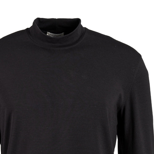 Stand-up collar shirt, long sleeve, viscose stretch