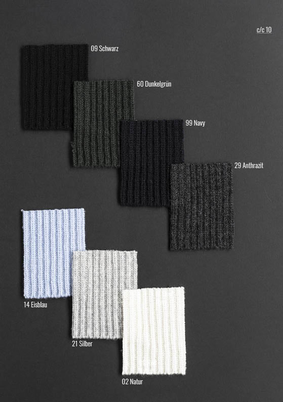 stand-up collar sweater made of cashmere-merino blend