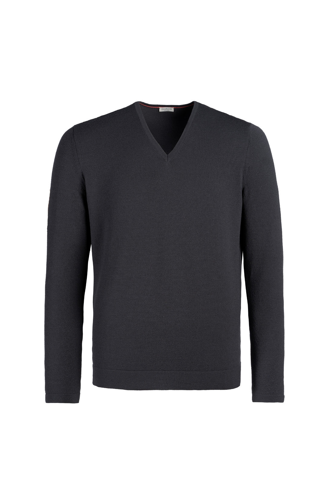 V-Pullover aus Merinowolle mit Stretchanteil