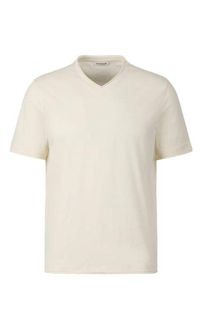 V-neck T-shirt in finest Pima cotton jersey, regular fit