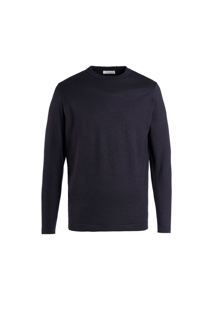 Phil Petter Rundhals-Pullover aus Merino-Seide