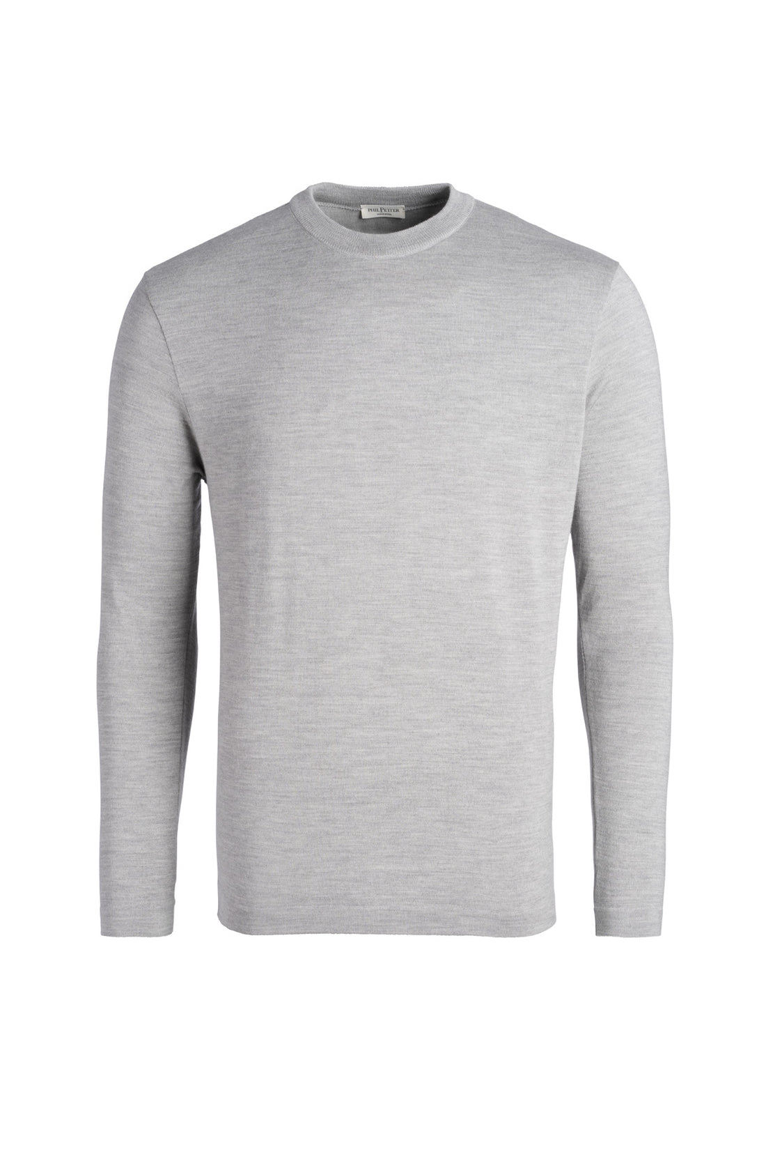 Crew neck sweater made of extra-fine Merino silk, regular fit