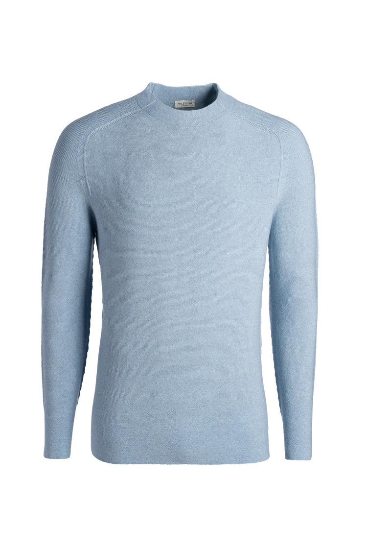 Phil Petter Rundhals-Pullover aus Merinowolle, Raglan Fit