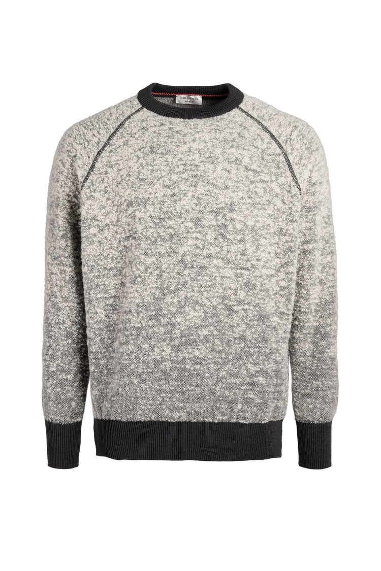 Phil Petter Rundhals-Pullover aus Merino-Bouclé, Relaxed Fit