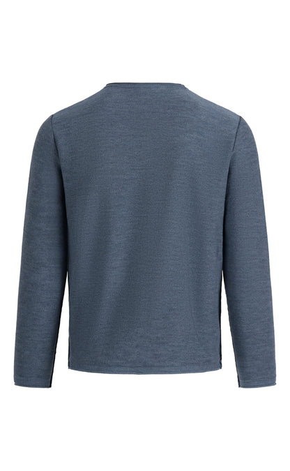 Super soft double-face sweater: merino on the outside, cotton on the inside, relaxed fit