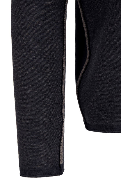 Super soft double-face sweater: merino on the outside, cotton on the inside, relaxed fit