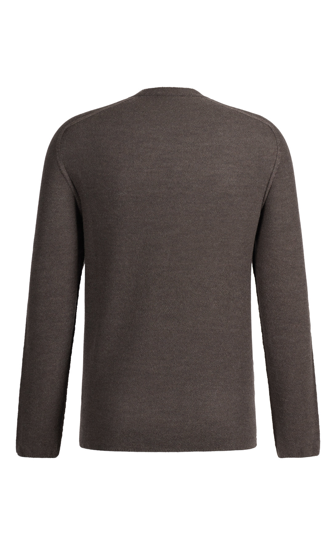 Seamlessly knitted sweater with rice grain structure made of 100% merino wool, regular fit